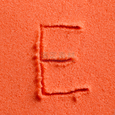 沙子,英文字母e,橙色,字母,消息,无人,符号,夏天,户外,知识