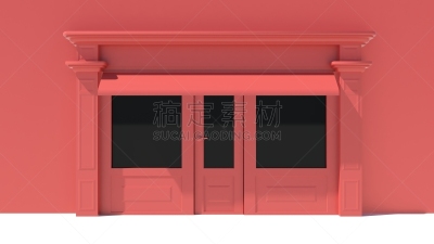 商店,白色,外立面,窗户,红色,日光,巨大的,便利店,礼品店,遮阳篷