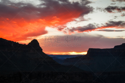 大峡谷,高原,锐角,明亮天使角,水平画幅,无人,夏天,户外,云景,彩色图片