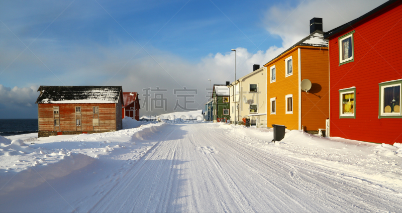 Street of Vardo in northern Norway