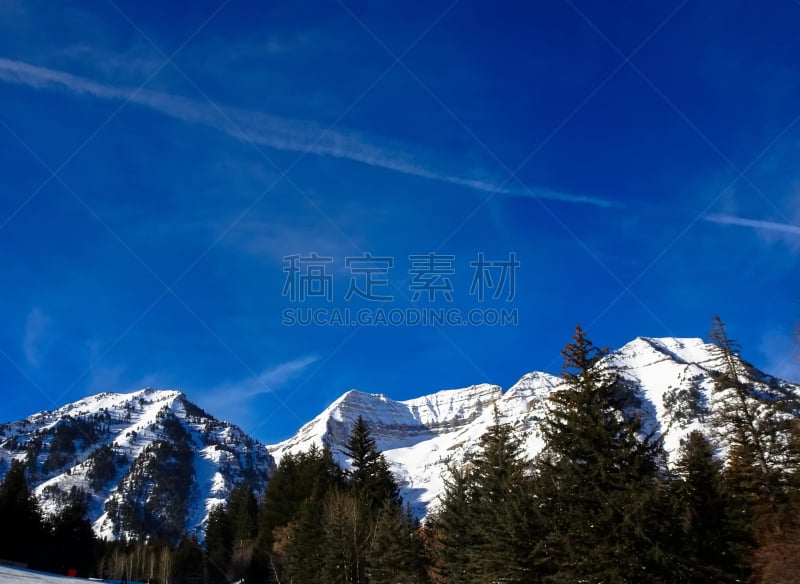 度假胜地,雪,白昼,圣丹斯,美,美国西部,休闲活动,水平画幅,山