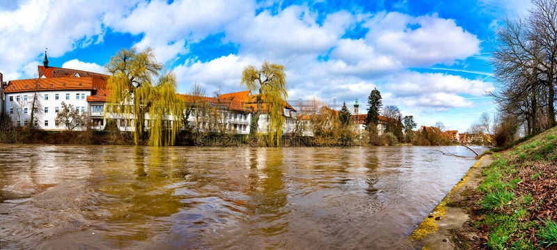 Cityscape, River, Spring, Rottenburg am Neckar, Tübingen