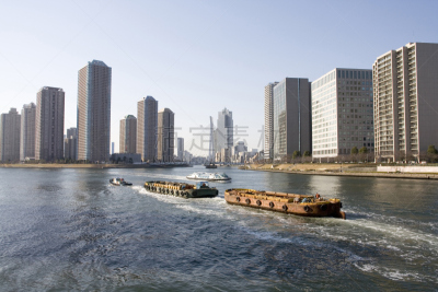 river sumida,译太电桥,天空,水平画幅,无人,蓝色,日本,东亚,城市,建筑结构