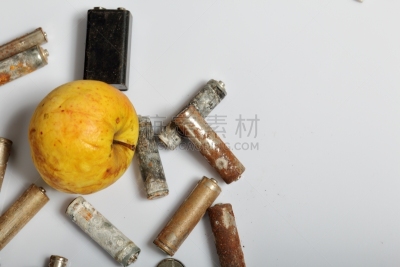 环境保护,电池,循环利用,古老的,地球日,苹果,活力,农业,有毒废物,环境