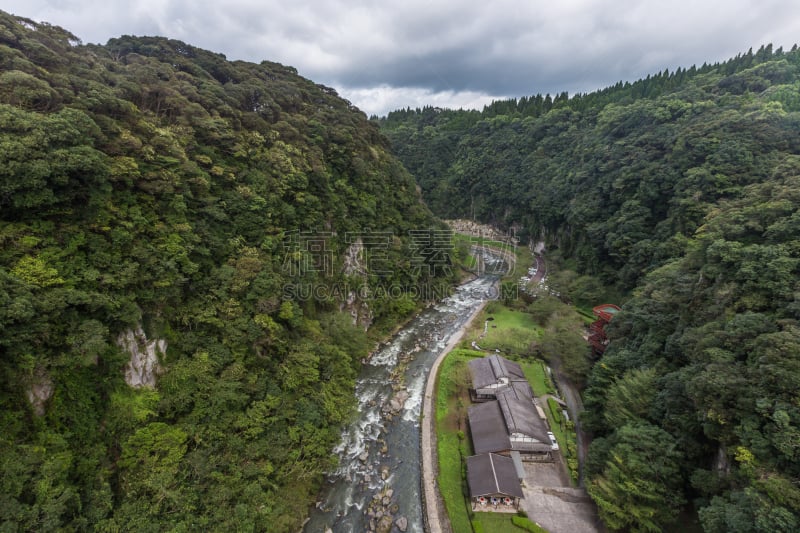 鹿儿岛县,瀑布,九州,绿色,日本,山谷,上川,公园,三重县,东海区