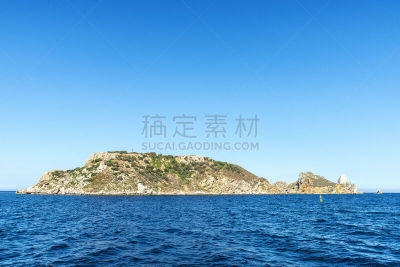 岩石,贫瘠的,岛,西班牙,水,天空,群岛,休闲活动,水平画幅,无人