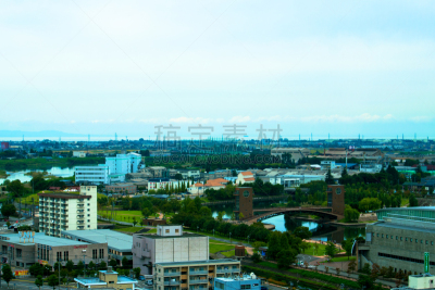 富山县,城市,都市风光,北陆地区,自然,水平画幅,高视角,无人,城镇,森林