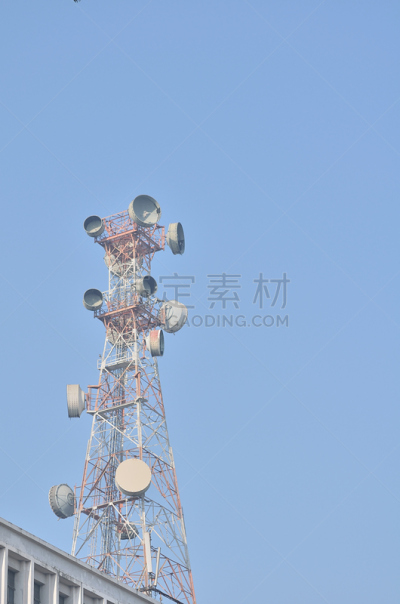无线电通信塔,手机,垂直画幅,天空,留白,金属,工业,彩色图片,技术