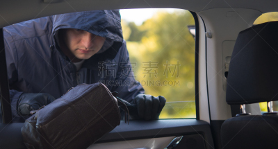汽车,窗户,盗贼,安全,无法辨认的人,面具,坏掉的,交通方式,女人,夜贼