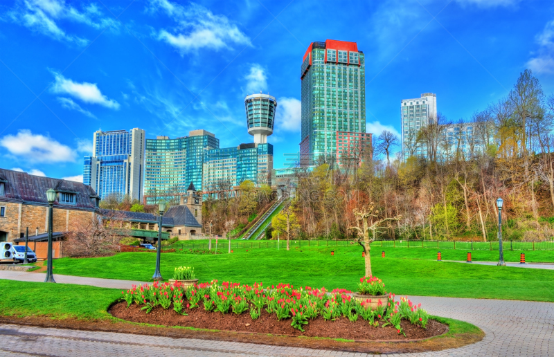 加拿大,城市天际线,尼亚加拉河,尼亚加拉瀑布,湖畔市,马蹄铁瀑布,酒店游泳池,加拿大文明,女王,城镇