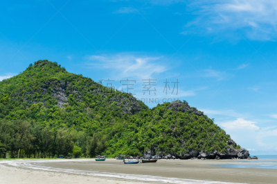 泰国,岩石,巴蜀,海滩,石头山省立公园,山,热,舒服,热带气候,热带树