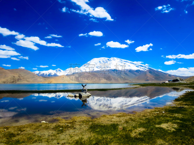 地形,非凡的,喀喇昆仑山,水,天空,美,水平画幅,雪,户外,湖