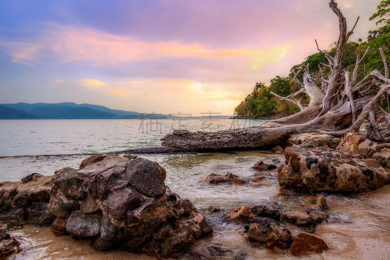 海滩,风景,安达曼和尼科巴群岛,岩石,地形,印度,看风景,水,天空,美