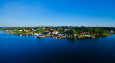天空,夏天,瑞典,城市天际线,风景,角度,航拍视角,海港,宽的,自然美