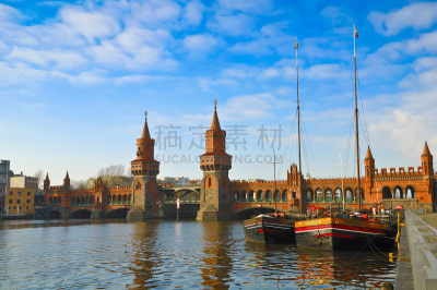 柏林,水平画幅,建筑,无人,蓝色,欧洲,户外,克莱斯博格,著名景点,砖