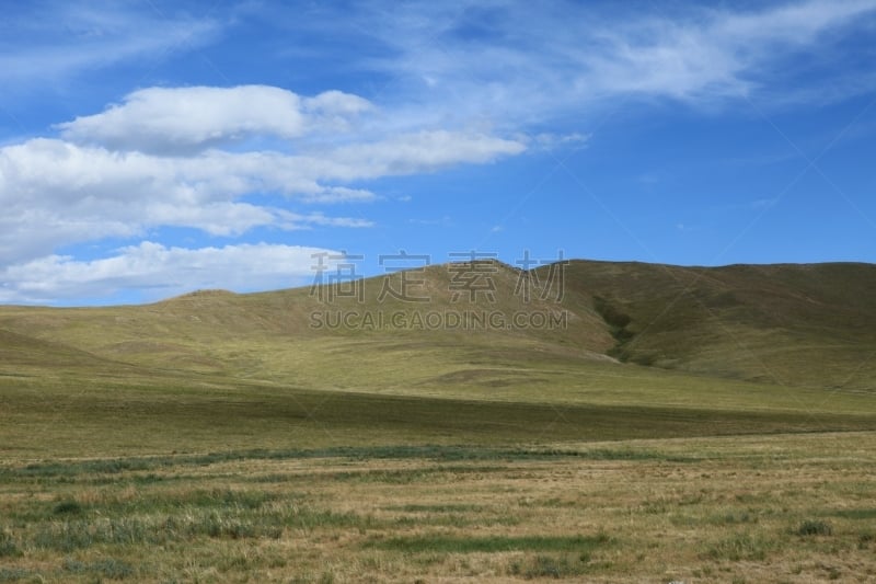 鄂尔浑河谷,东欧大草原,veldt,草地围场,自然,天空,草地,柳树,水平画幅