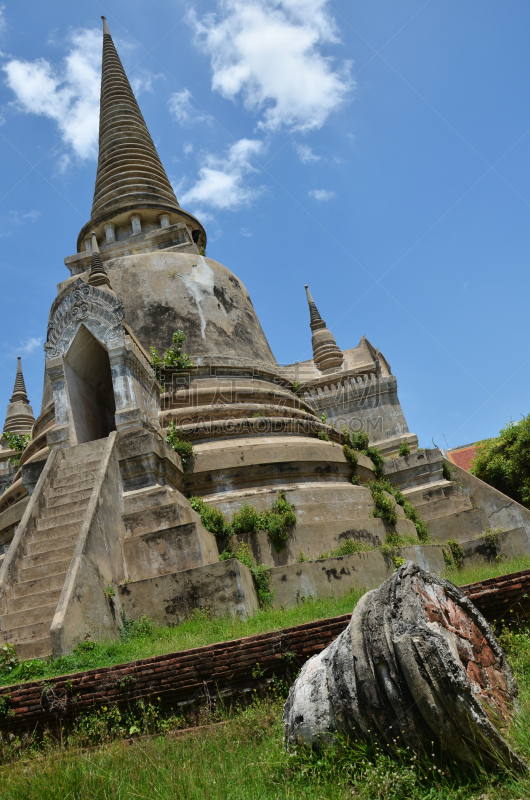 大城,泰国,帕达哈利奔猜寺,垂直画幅,灵性,建筑,旅行者,僧院,佛塔