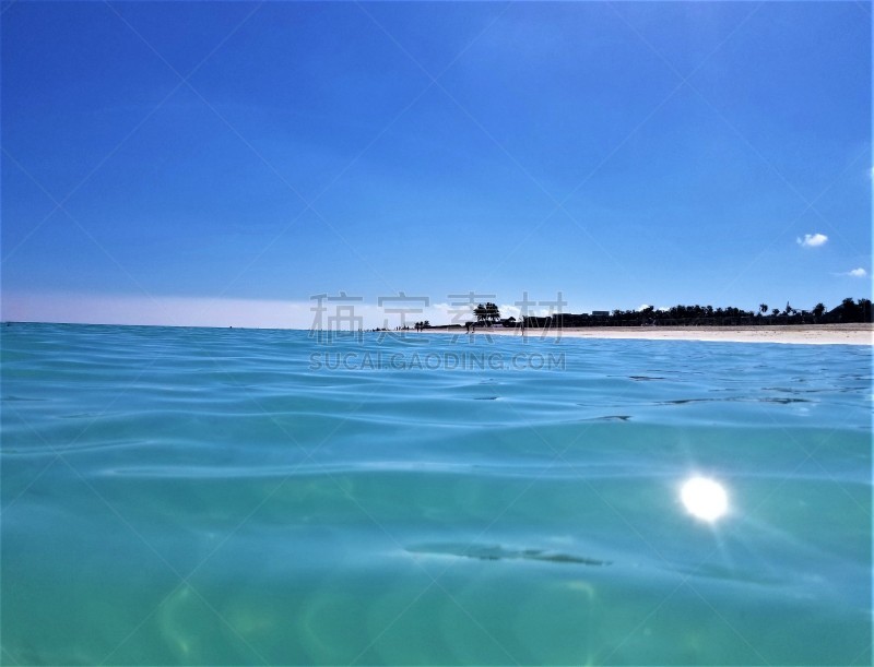 古巴,海洋,卡优归勒莫滩,海滩,非凡的,加勒比海地区,风景,自然美,波浪,绿松石色