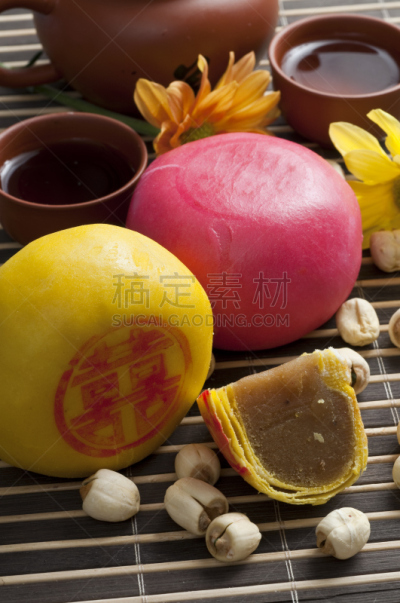 涂油烤肉,中国印章,乌龙茶,中国茶,茶,黄色,红色,绿茶,蛋糕,垂直画幅