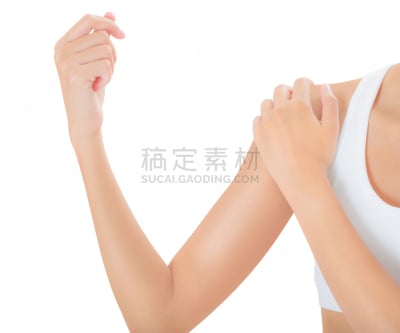 手臂,痛苦,肩,白色背景,健康保健,手牵手,自然美,分离着色,居住区,按摩