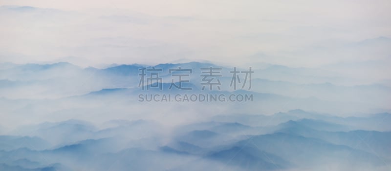 中国,山脉,雪,航拍视角,云景,山脊,雪山,自然荒野区,户外,高处