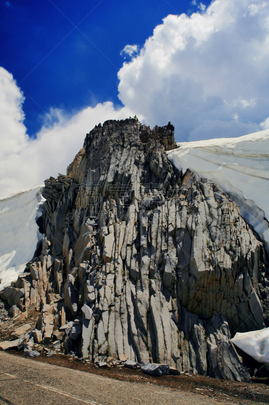 拉森山,垂直画幅,天空,美国西部,雪,无人,火山地形,岩层,夏天,户外