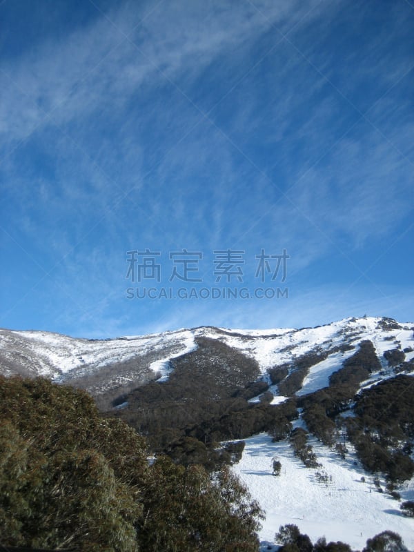 垂直画幅,天空,新南威尔士,休闲活动,山,雪,无人,澳大利亚文明,滑雪坡,斯瑞德伯雪山