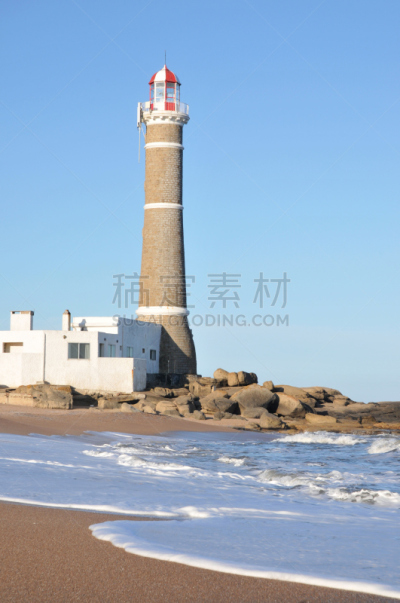 灯塔楼,垂直画幅,南美,旅游目的地,punta del este,无人,乌拉圭,海洋,海滩,著名景点