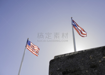 莫罗古堡,在上面,波多黎各,美国,天空,圣胡安,水平画幅,无人,蓝色,堡圣菲利佩德尔莫罗