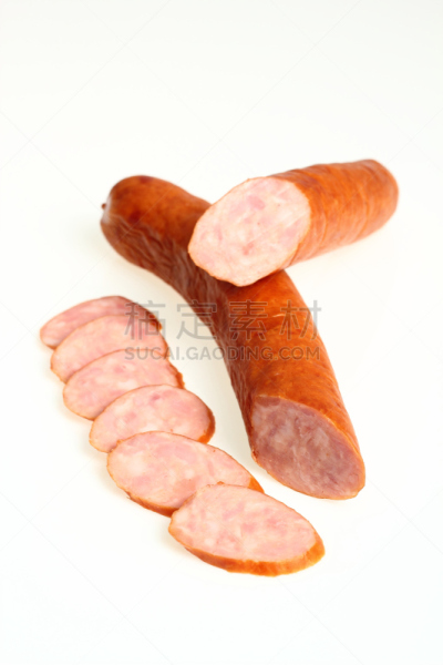 香肠,烟熏肠,德式香肠,德国食物,垂直画幅,烟熏食品,无人,白色背景,熟食店,背景分离