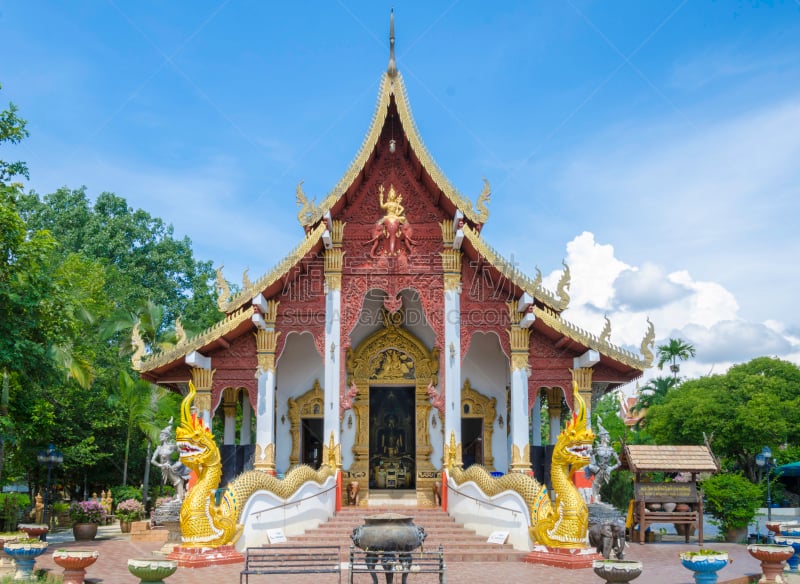 泰国,查济,寺庙殿堂,南邦府,拉那风景饭店,护城河,纪念碑,白灰泥,地名,水平画幅