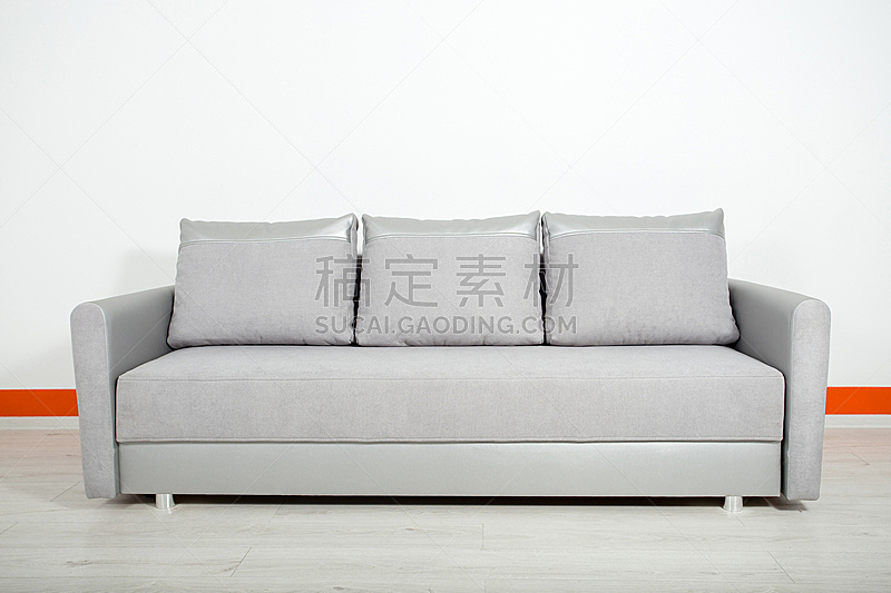 皮革,沙发,银,白色背景,座位,水平画幅,形状,纺织品,无人,巨大的