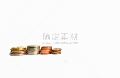 白色背景,钞票卷,英镑符号,救球,英镑,储蓄,水平画幅,银行,无人,符号