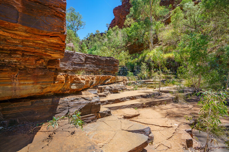 西澳大利亚,dales gorge,徒步旅行,橙色,壁纸,草,巨石,小路,红岩石,沙漠