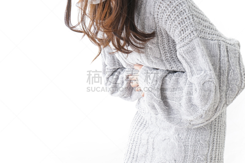 痛苦,女人,胃疼,美,青少年,半身像,酸,水平画幅,美人,腹腔