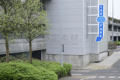 箭头符号,停车楼,票,树篱,绿色,蓝色,混凝土,标志,付款,运输