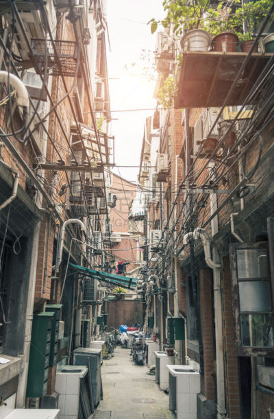 北京,中国,胡同,跷跷板,电话线,巷,电缆,垂直画幅,无人,古老的