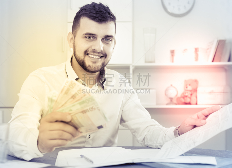 能源,公寓,青年男人,帐单,百分比号,问题,房地产,债务,男人,文档