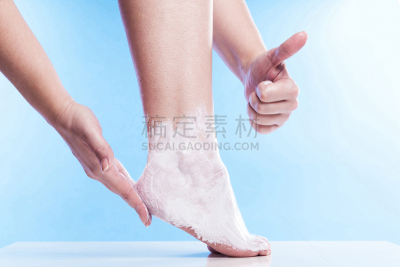 干的,女人,足,皮肤,理毛行为,井,脚掌,人类脚趾,防晒霜,皮肤病学