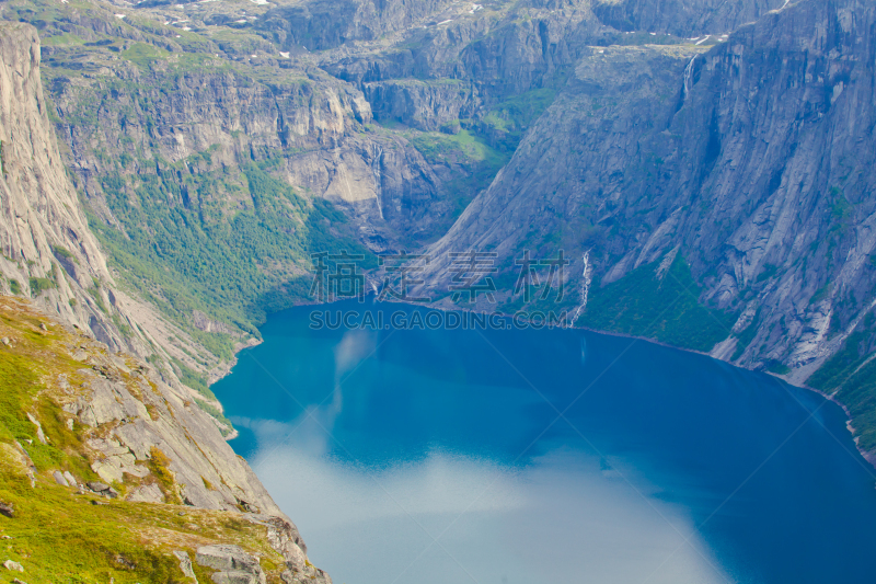 恶魔之舌,夏天,地形,山,全景,自然美,挪威,voringsfossen,奇迹石,哈当厄尔峡湾