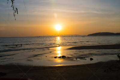 泰国,海洋,在上面,山,湖,背景,夏天,户外,莱雷海滩,天空