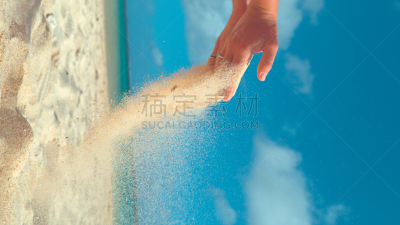 进行中,沙子,海滩,垂直画幅,旅行者,特写,热,女性,抽象,无法辨认的人