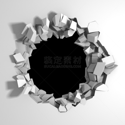 洞,白色,破碎的,黑色,石墙,商务,自由,砖,裂片,坏掉的
