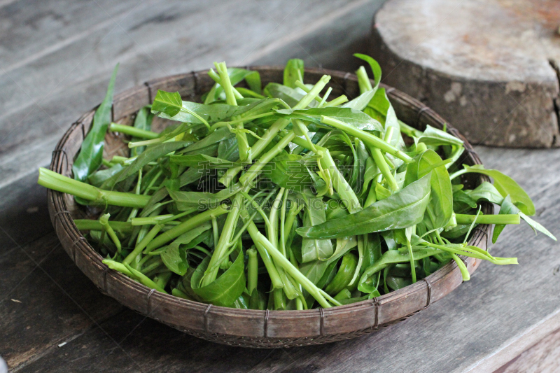 沼泽,空心菜,篮子,甘蓝,水平画幅,无人,叶子,菠菜,食品,摄影