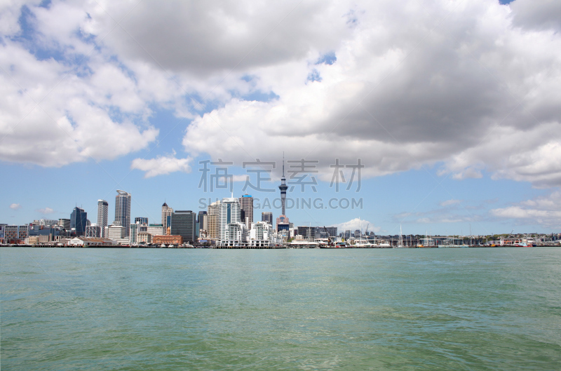 城市,奥克兰,新西兰,3天,水,天空,waitemata harbour,水平画幅,建筑,天空塔