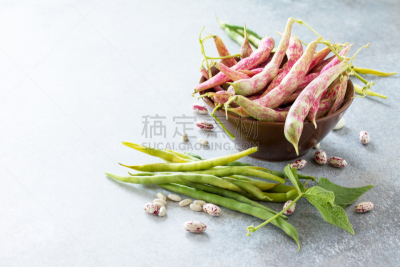 豆,青豆,留白,豆荚,石片,背景,红辣椒,多样,水平画幅,无人