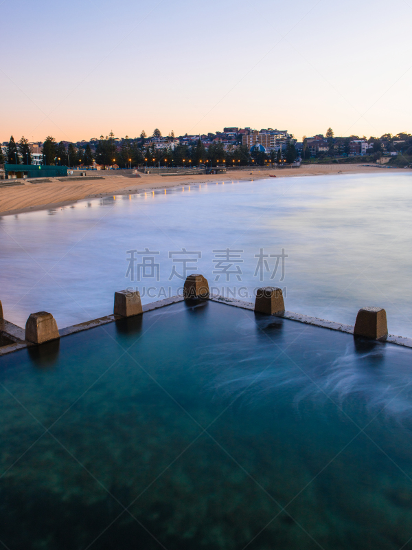 风景,coogee,早晨,垂直画幅,水,天空,美,沙子,无人,游泳池