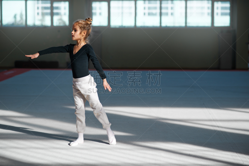 学校体育馆,女孩,艺术体操,演出服,芭蕾舞者,芭蕾舞,青少年,学龄前,四肢,优美