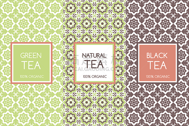 茶树,矢量,茶,印度,包装,茶壶,花纹,四方连续纹样,芳香疗法