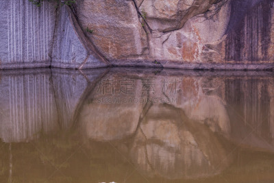 花岗岩,采石场,水平画幅,块状,钻井,建筑材料,湖,建筑业,工业,奥地利